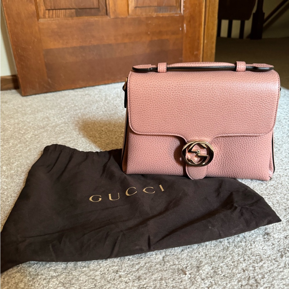 Gucci Dusty Pink Leather Satchel